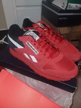 Reebok Classic Red & Black Men's Sneakers